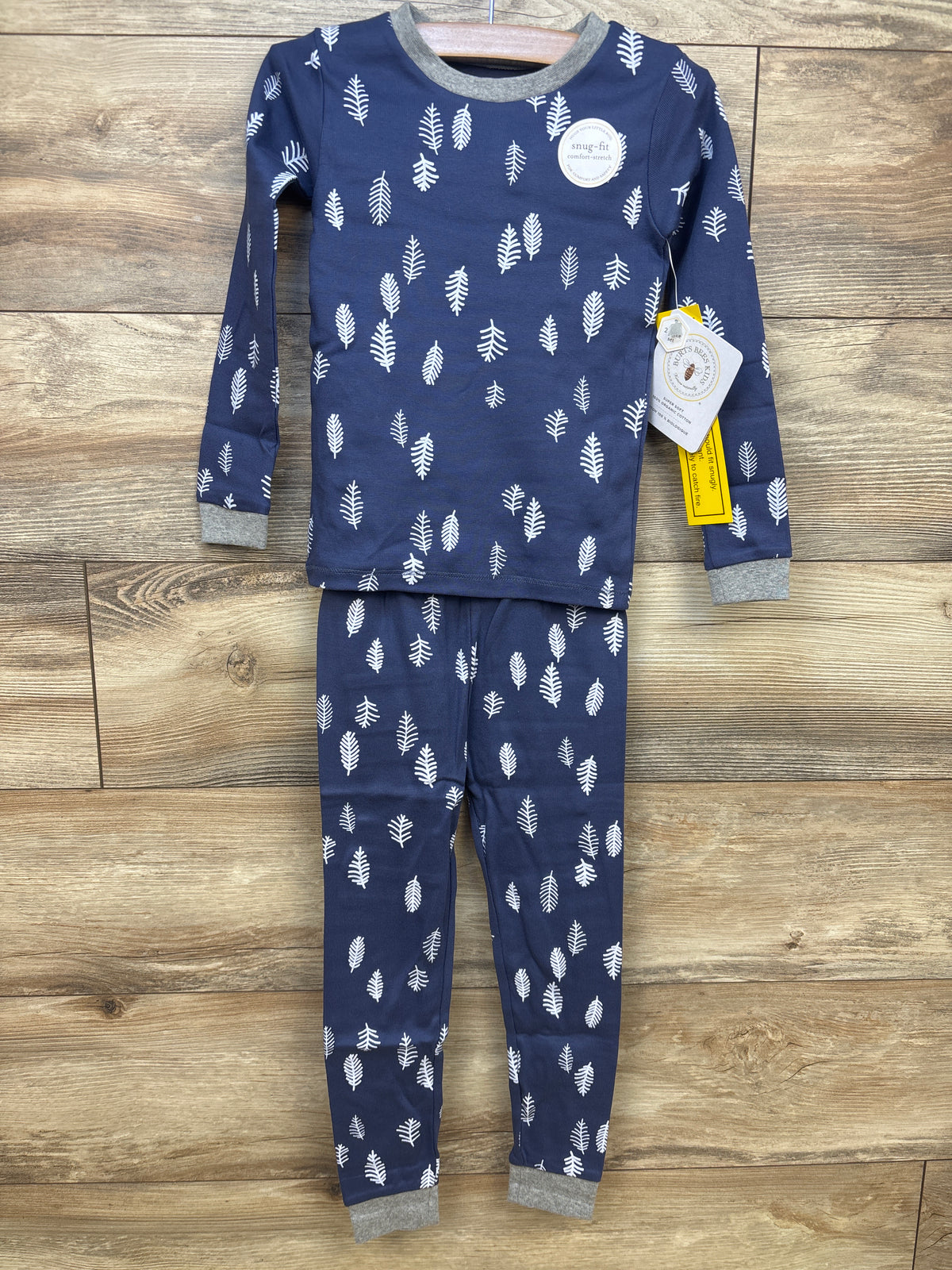 NEW Burt's Bees Baby 2pc Pajama Set Navy sz 5T