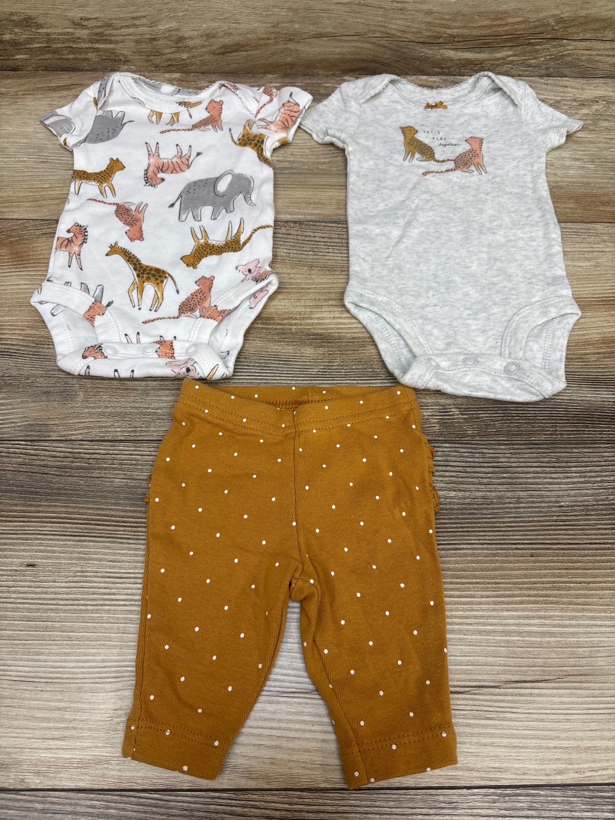 Just One You 3pc Bodysuit & Pants Set Grey sz Newborn