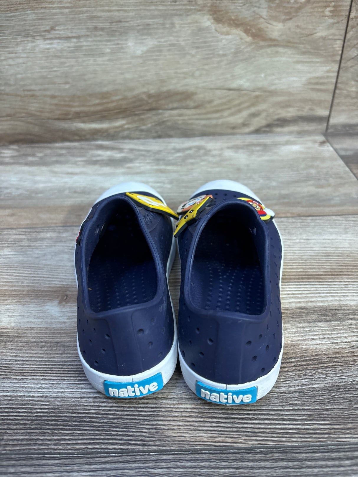 Native Jefferson Slip On & Jibbitz Shoes Blue sz 11c