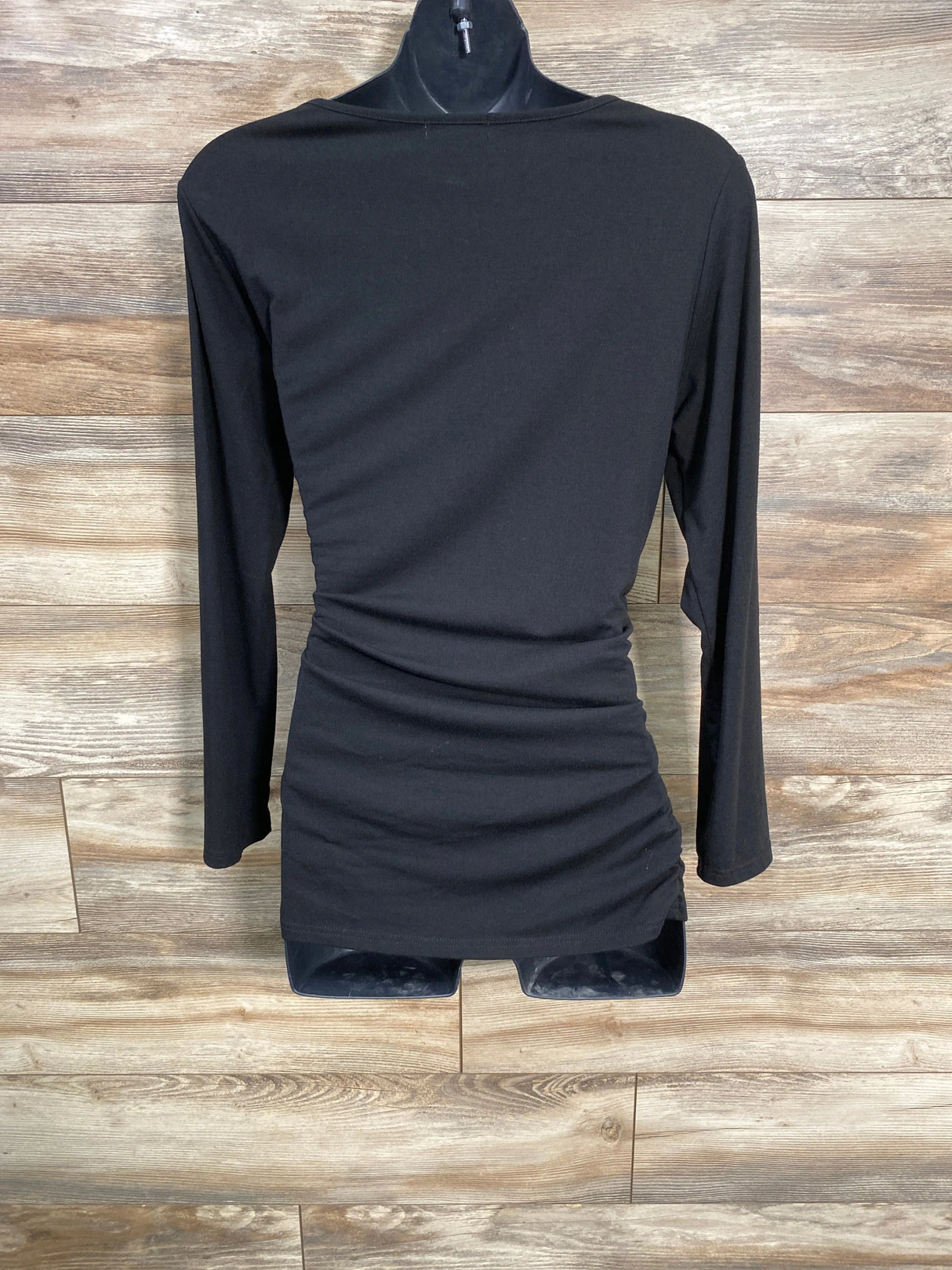 BHome Long Sleeve Ruched Shirt Black sz XL