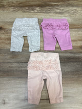 Child Of Mine 3pk Ruffle Pants Pink sz Preemie