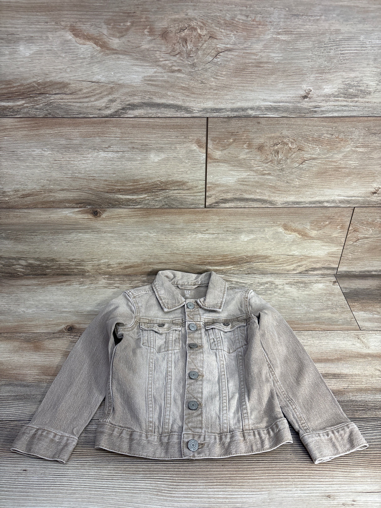 Baby Gap Denim Button Up Jacket Tan sz 4T