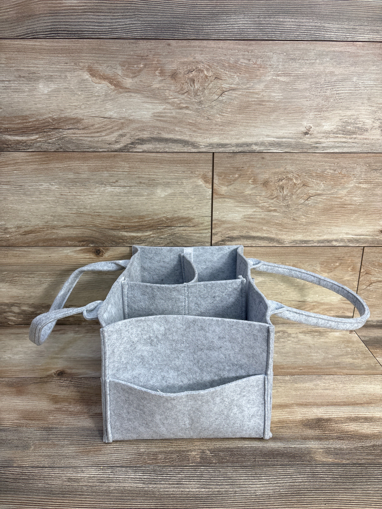 Parker Baby Co. Diaper Caddy, Grey Felt