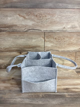 Parker Baby Co. Diaper Caddy, Grey Felt