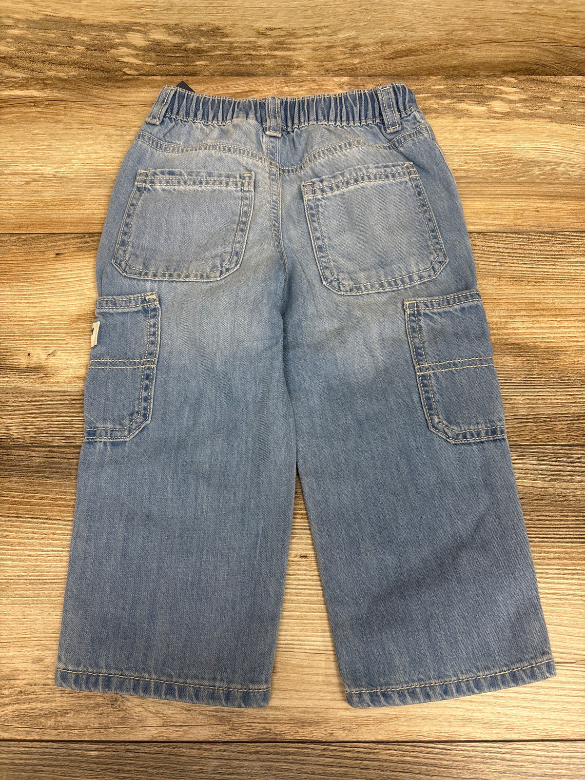 NEW OshKosh Cargo Drawstring Jeans Blue sz 2T