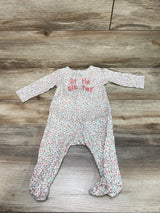 Just One You Floral Little Sister Sleeper White sz 6m