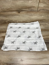 Amazing Baby Muslin Swaddle Blanket Zebra Print Black & White