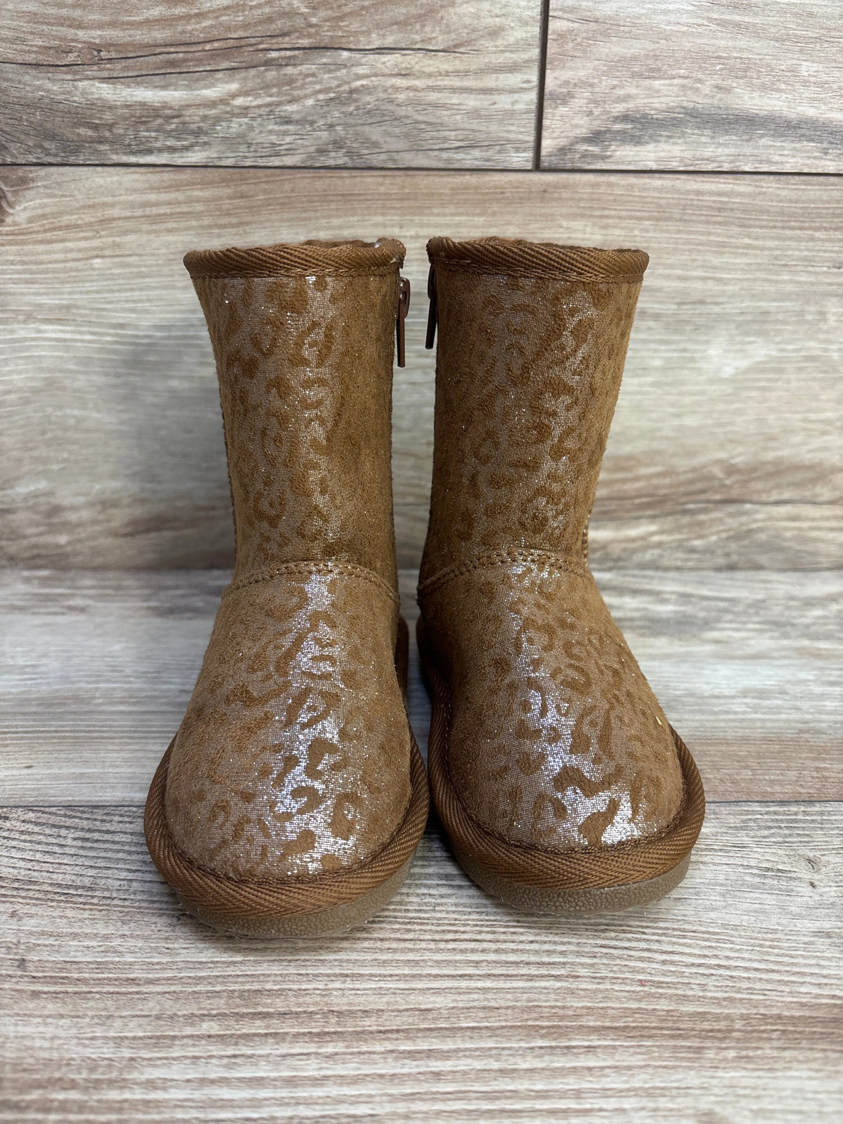 Harper Canyon Leopard Print Fur Boots Brown sz 8c - Me n Mommy To Be