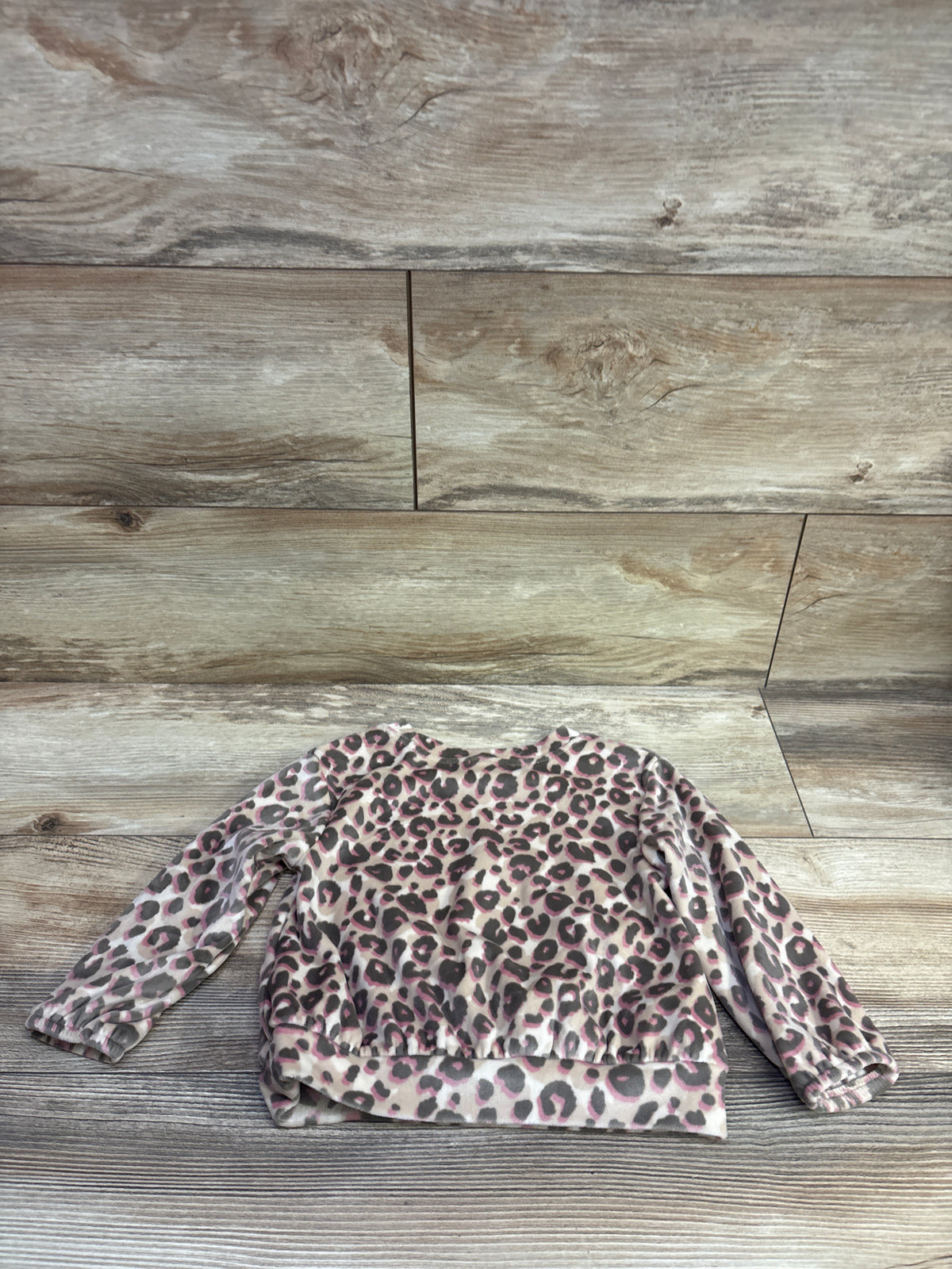Cat & Jack Velour Leopard Sweatshirt Beige sz 2T