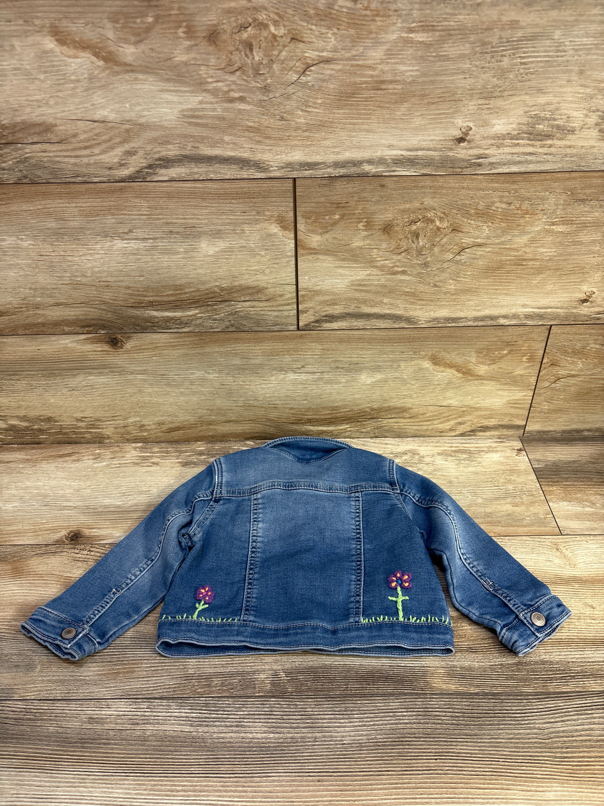 First Impressions Embroidered Denim Jacket Blue sz 24m