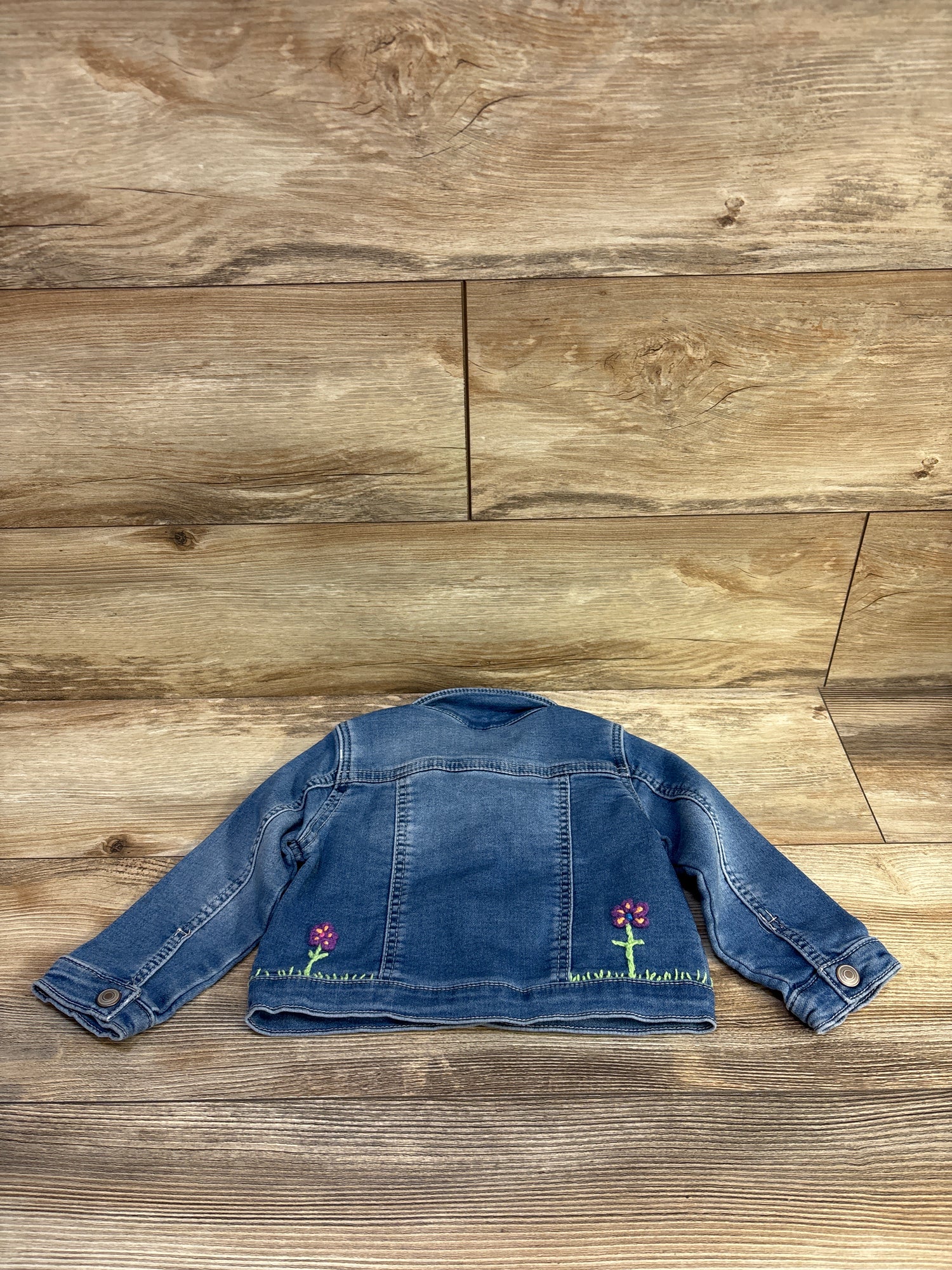First Impressions Embroidered Denim Jacket Blue sz 24m