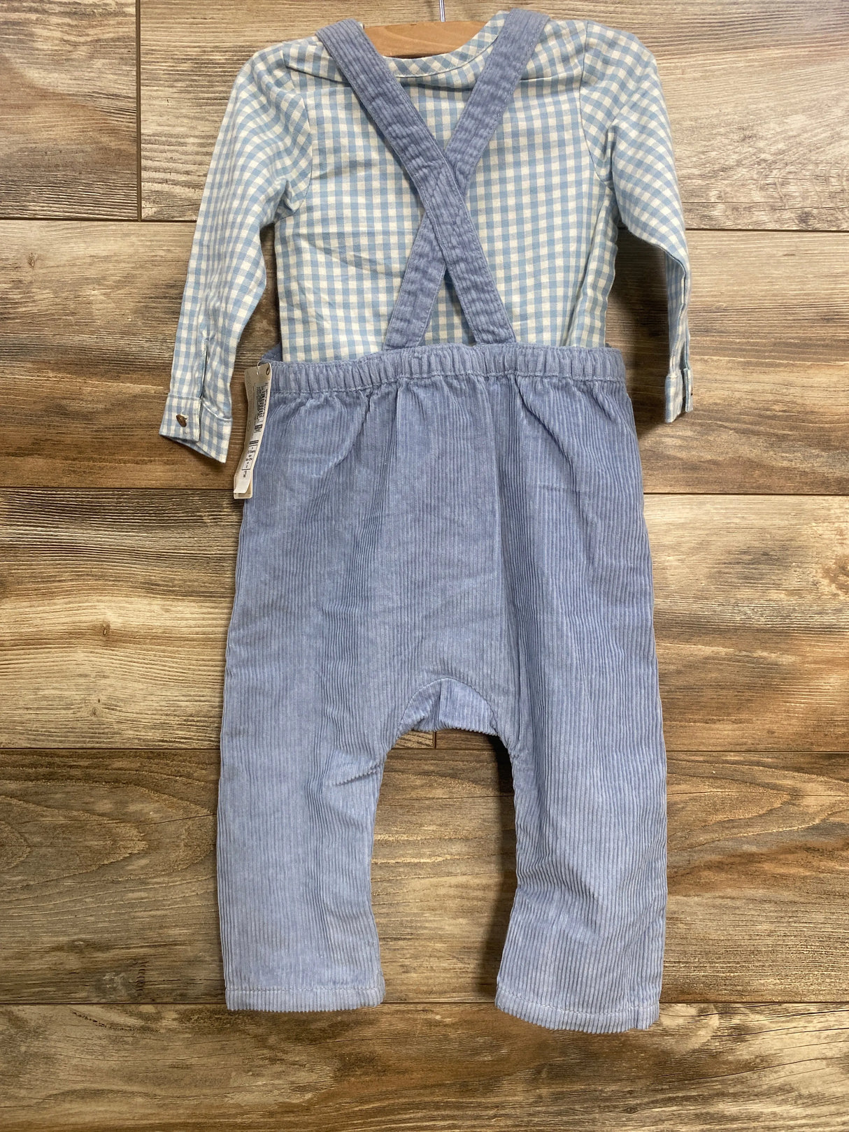 NEW M&S 2pc Peter Rabbit Overall Set Blue sz 24m