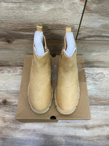 NEW Coutgo Chelsea Suede Side Zipper Winter Boots Beige Sz 13c