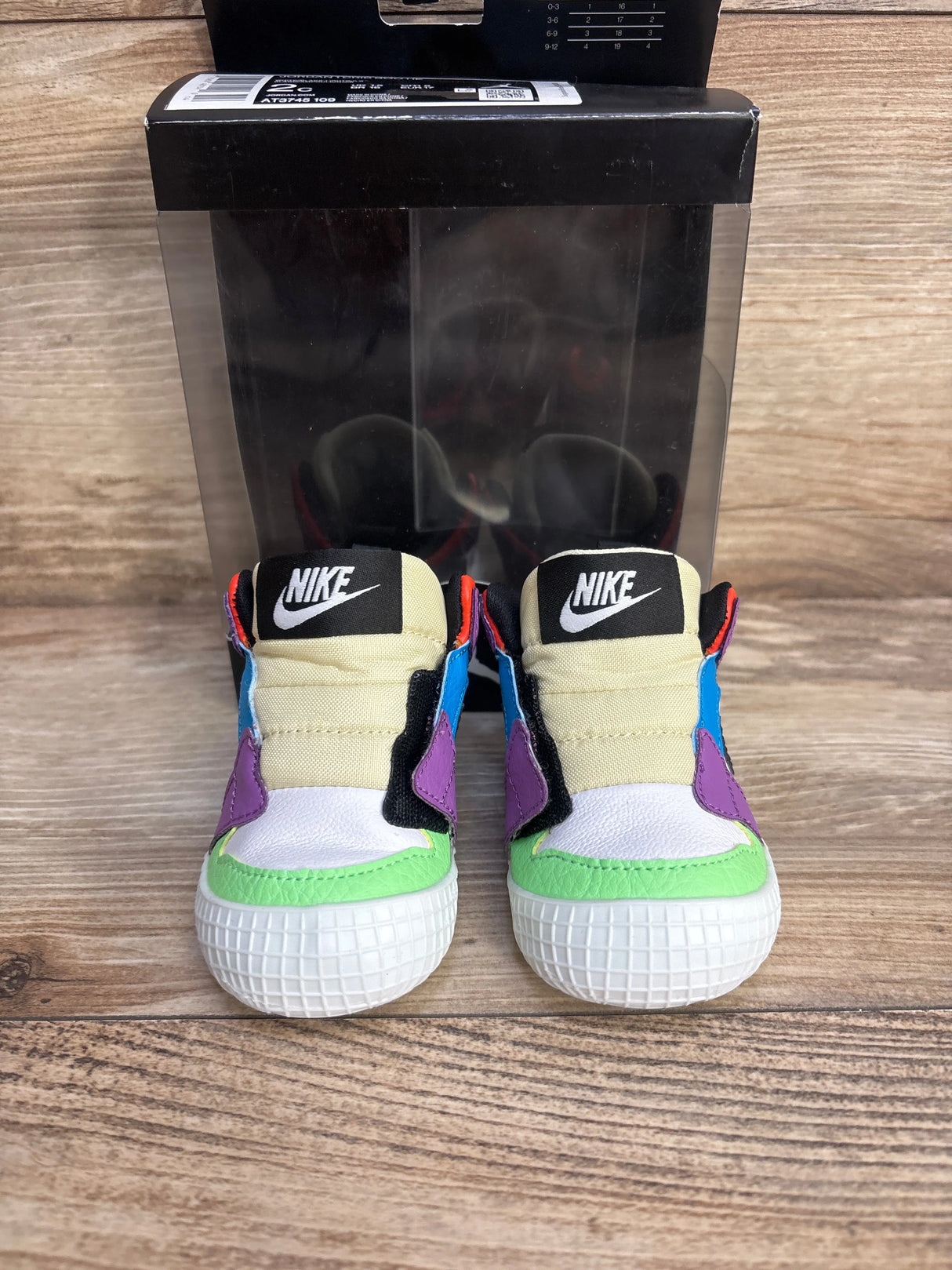 NEW Air Jordan 1 Crib Bootie 'Multi-Color' Sneakers sz 2c