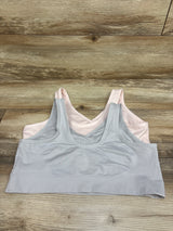NEW Auden 2pk Unlined V-Neck Nursing Bralette - Pink/Grey sz XXL