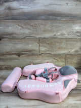 Mambobaby Non-Inflatable Pool Float with Canopy & Tail Pink 13-40lbs