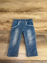 Cat & Jack Frayed Jeggings Light Blue sz 6-9m