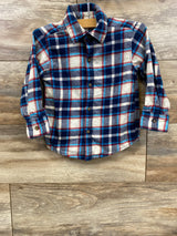 Carter's Plaid Flannel White sz 2T