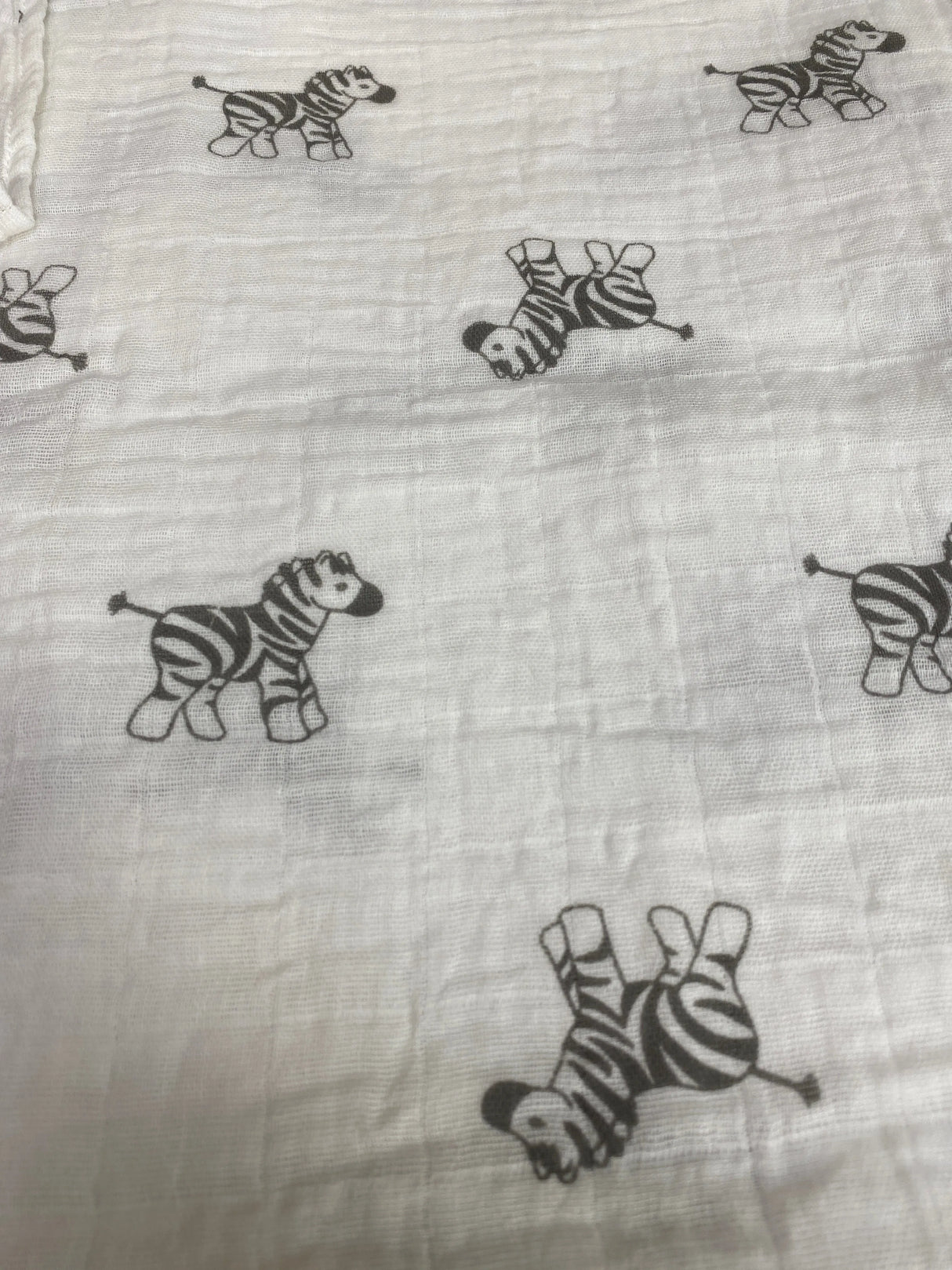 Amazing Baby Muslin Swaddle Blanket Zebra Print Black & White