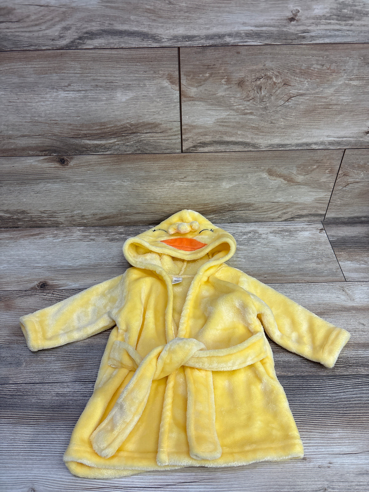 Hudson Baby Plush Hooded Duck Robe Yellow sz 0-9m