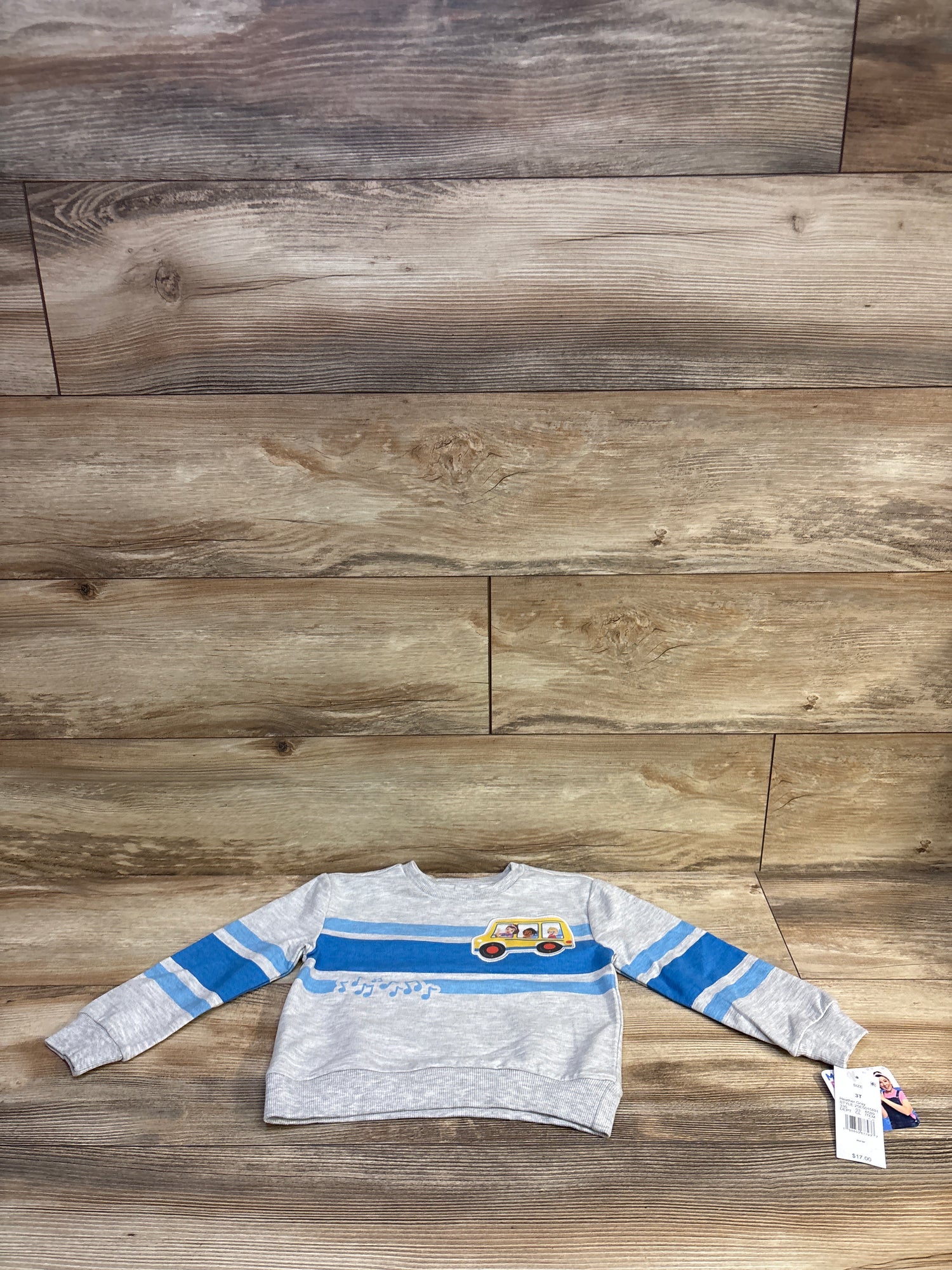 NEW Ms Rachel School Bus Sweatshirt Grey sz 3T