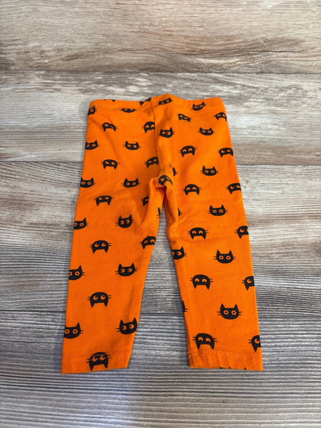 Cat & Jack Cat Print Leggings Orange sz 12m - Me n Mommy To Be