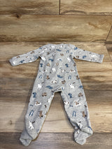 Lullaby Lane Dog Print Sleeper Grey sz 6-9m
