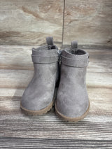 Old Navy Faux-Suede Buckle Side Zip Bootie Tan sz 5c