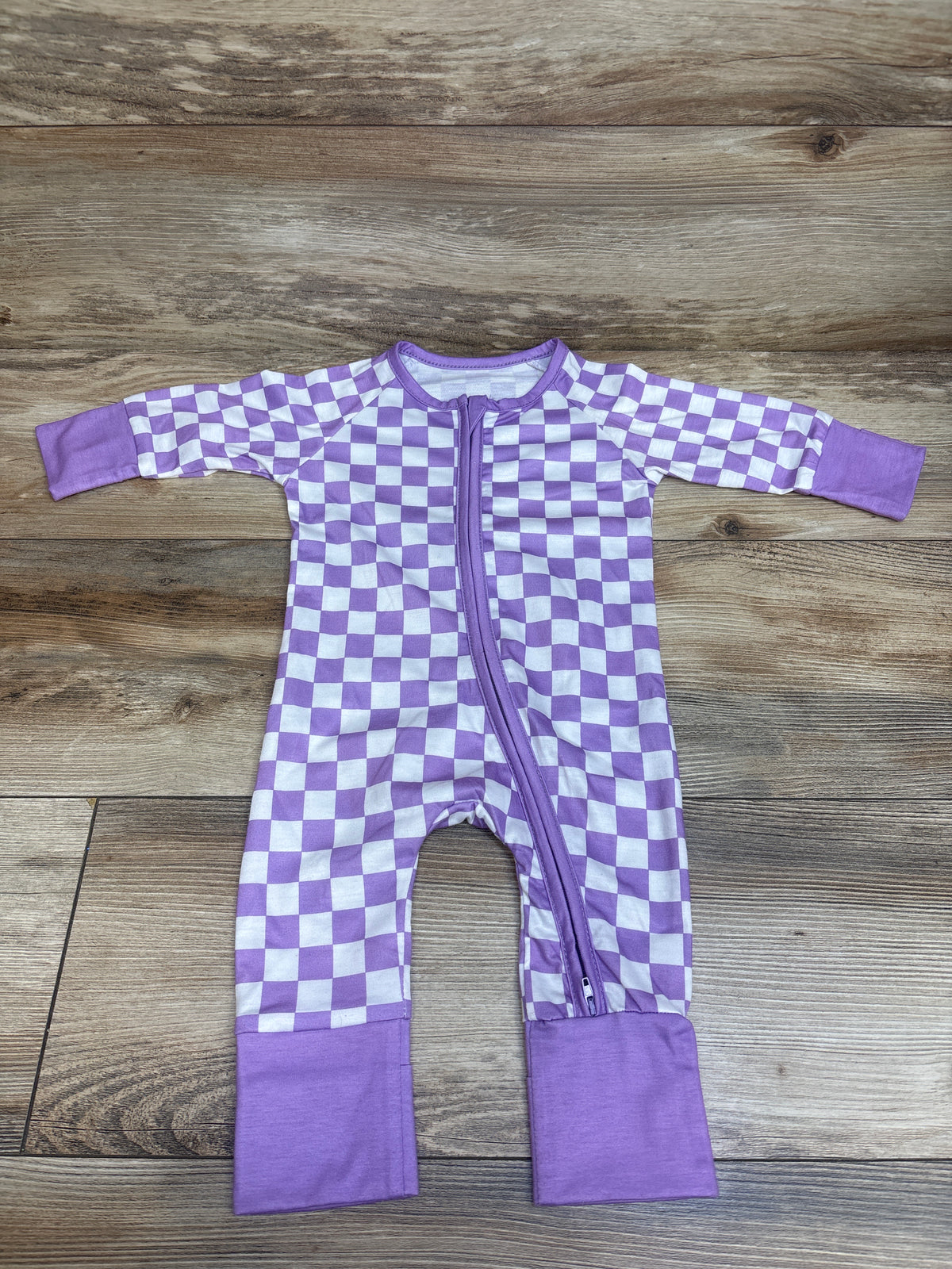 Checkered Convertible Sleeper Purple sz 6-9m