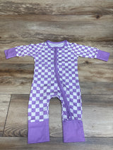 Checkered Convertible Sleeper Purple sz 6-9m