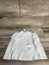 NEW Baby Gap Solid Puff Sleeve Rib Shirt Ivory sz 18-24m