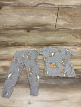 Carter's 2pc Rabbit Pajama Set Grey sz 18m