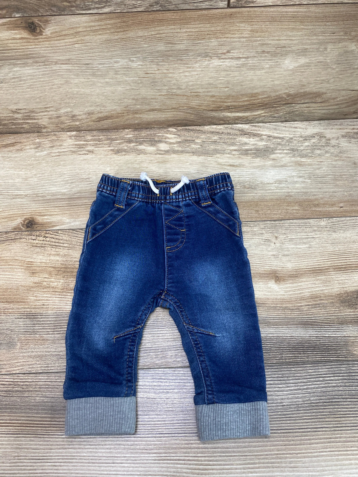 Cat & Jack Drawstring Jogger Jeans Blue sz 0-3m