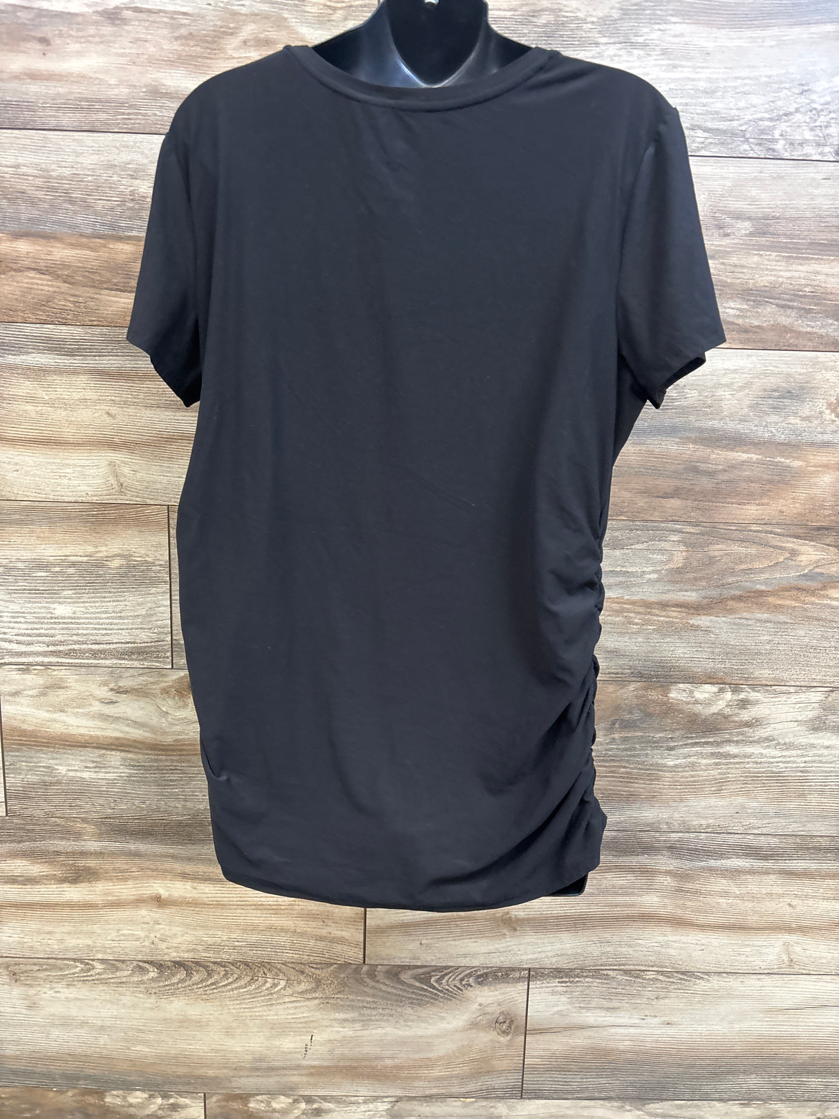 Time & Tru Mama Ruched Maternity Shirt Black sz XL