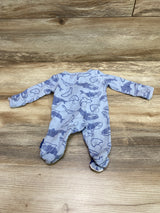 Just One You Shark Print Sleeper Blue sz Newborn