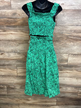 NEW Isabel Maternity 2pc Floral Smocked Tank Top & Skirt Set Green sz Small
