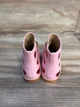 Janie & Jack Metallic Heart Boots Candy Pink Heart sz 8c