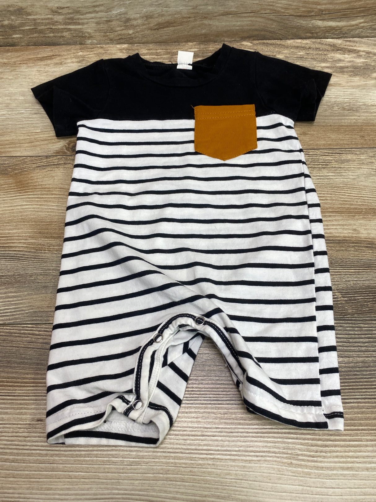 Striped Shortie Romper Black sz 9-12m