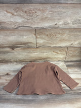 Easy Peasy Long Sleeve Waffle Pocket Shirt Brown sz 3T