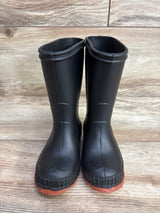 Wonder Nation Chore Rain Boots Black sz 5-6c