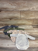 Willow + Whimsy 4pk Long Sleeve Bodysuits Ivory sz 0-3m