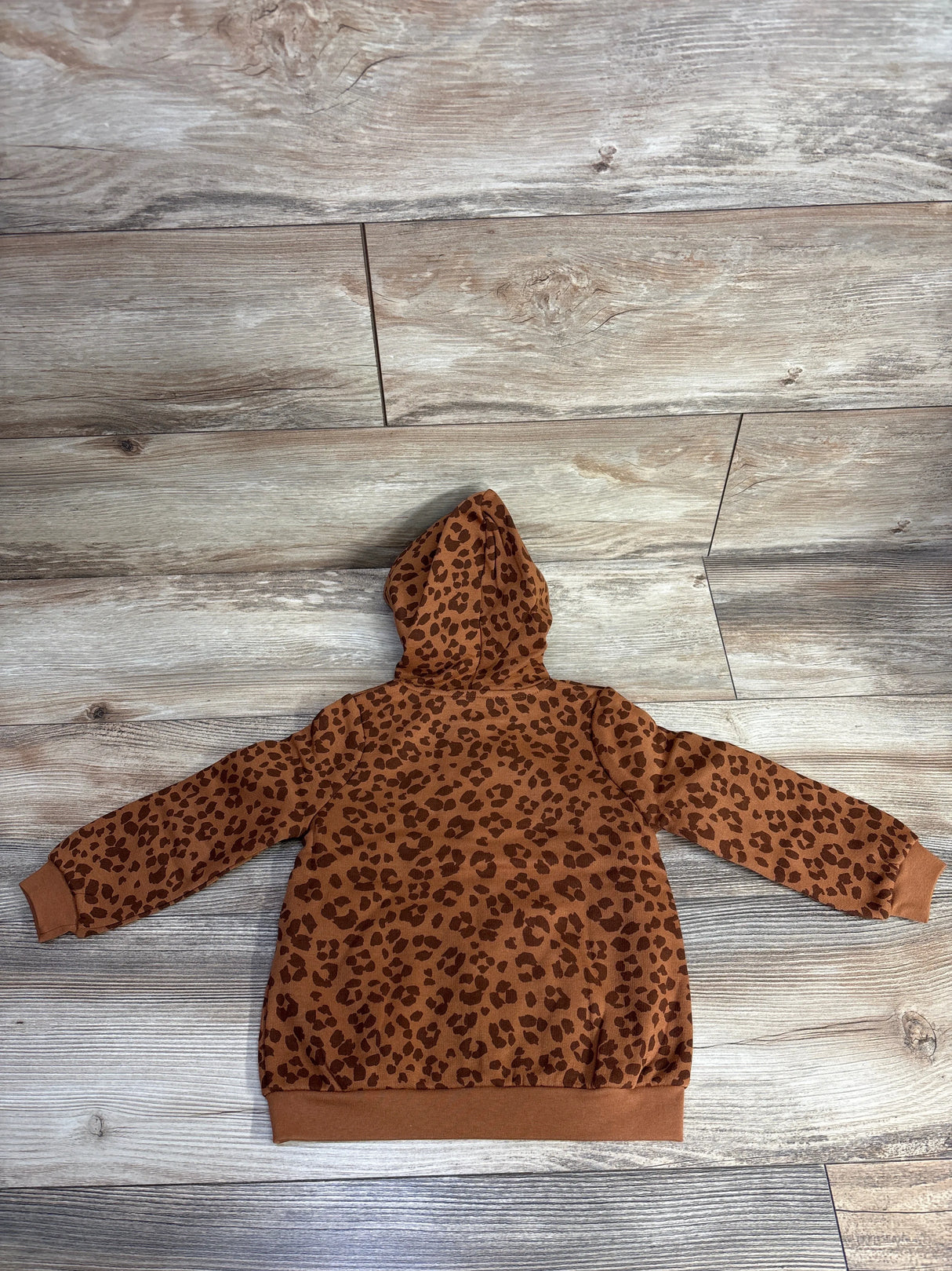 NEW Okie Dokie Leopard Print Full-Zip Hoodie sz 24m