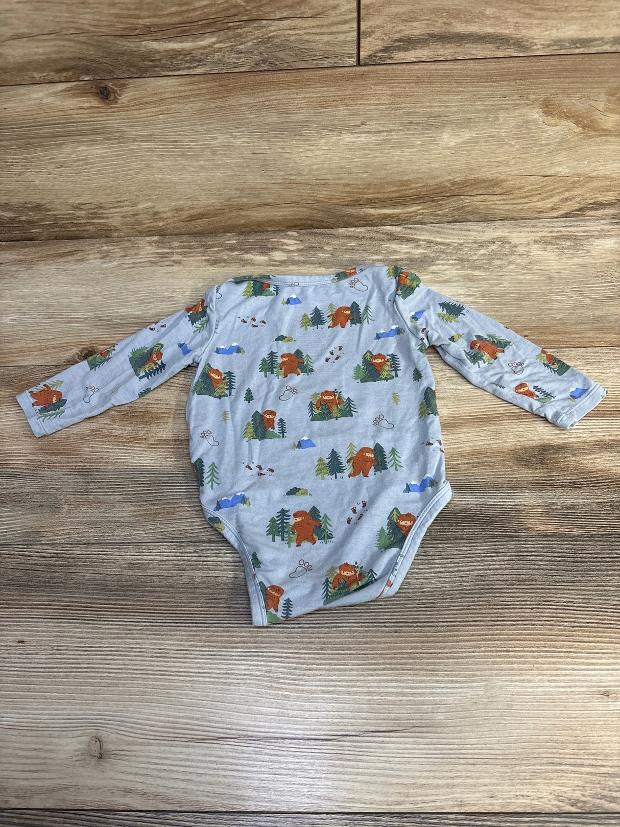 Angle Dear Yeti Long Sleeve Bodysuit Blue sz 6-12m