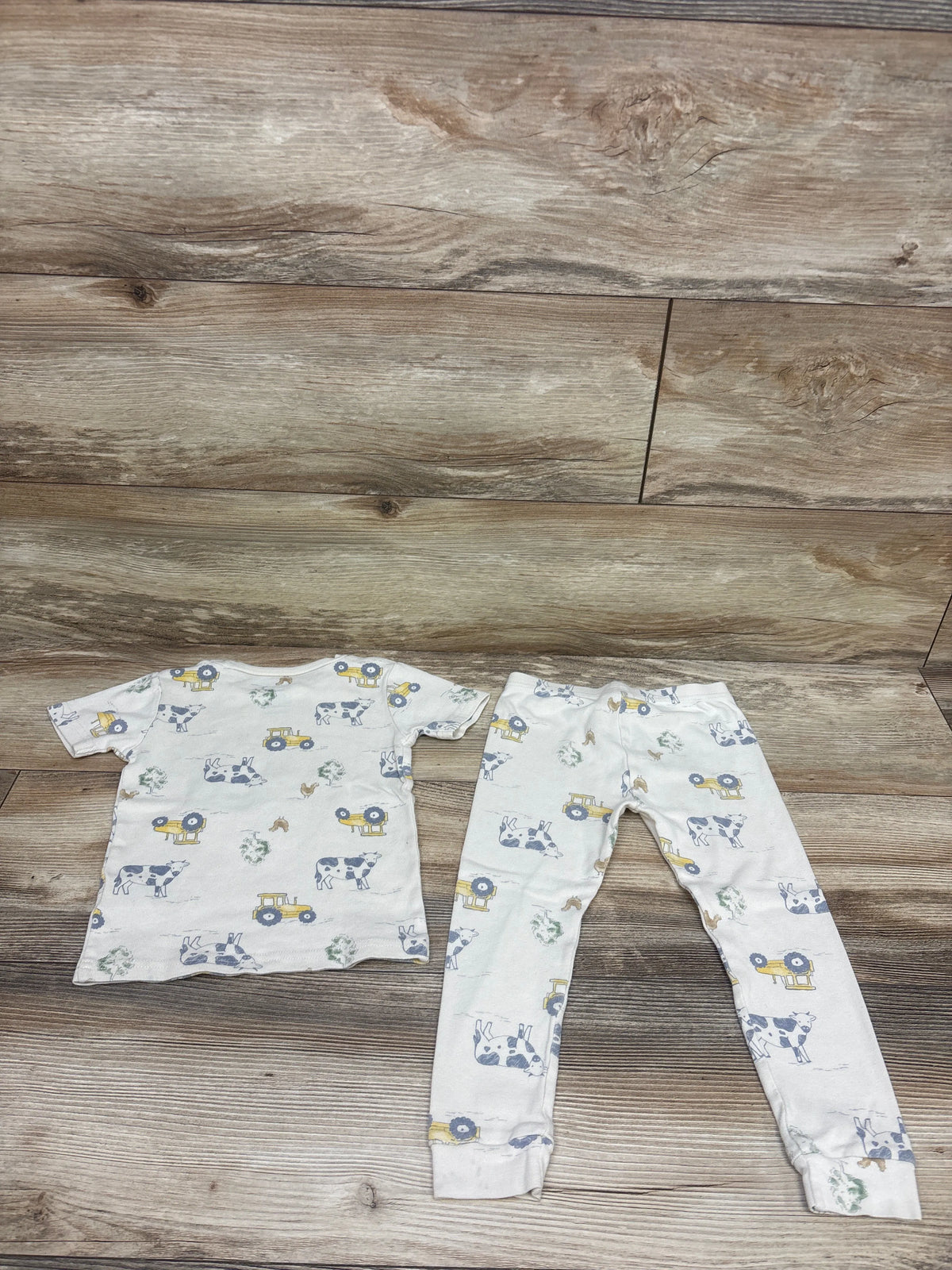 Child Of Mine 2pc Farm Pajama Set Ivory sz 3T
