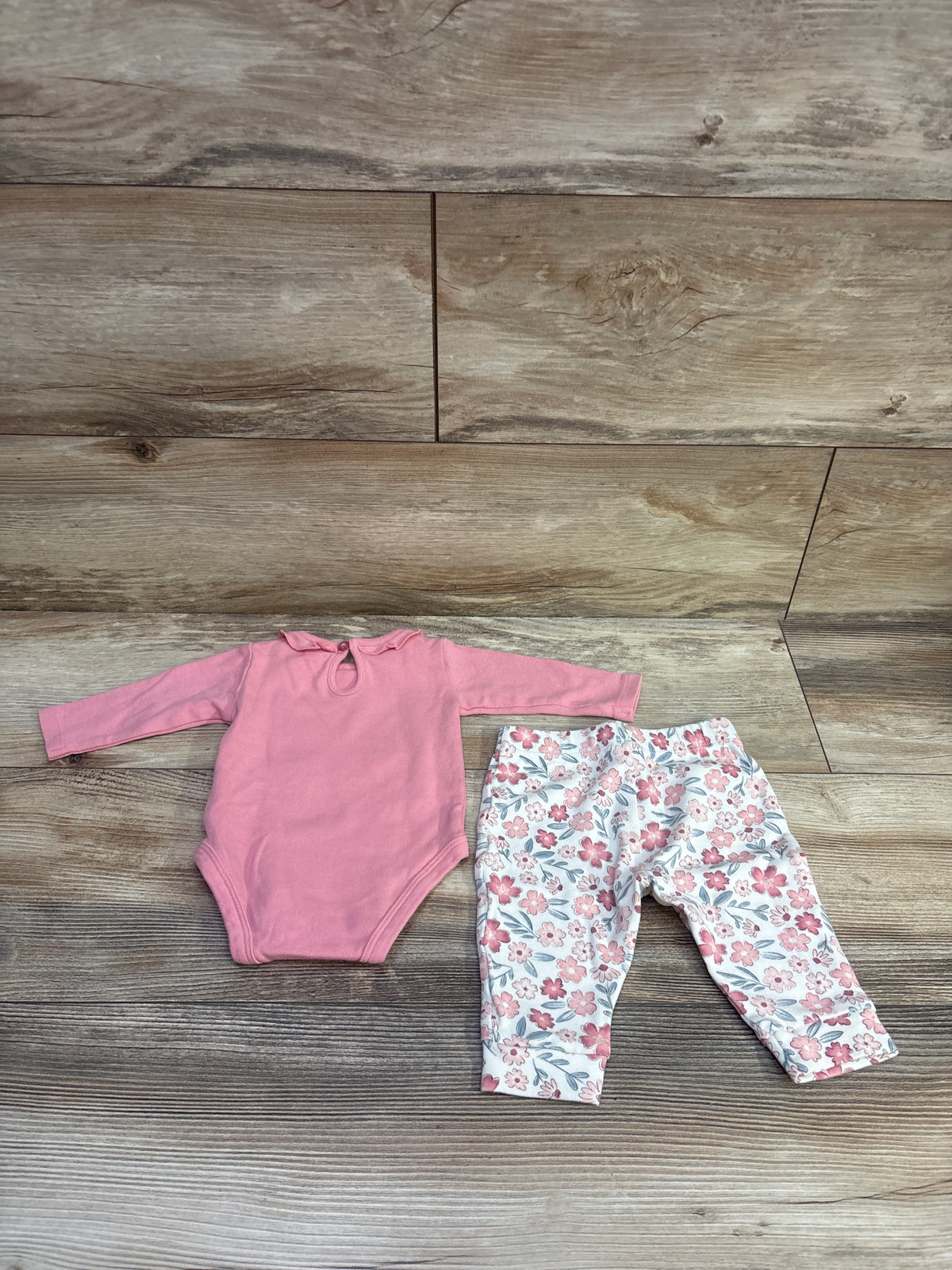 Pekkle 2pc Bodysuit & Bottoms Set Pink sz 3m
