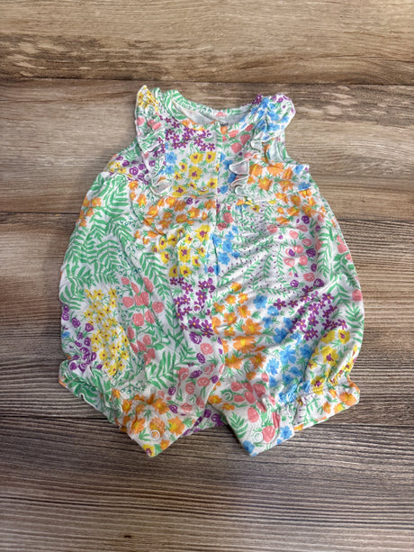Little Me Floral Ruffle Romper White sz 6m - Me n Mommy To Be