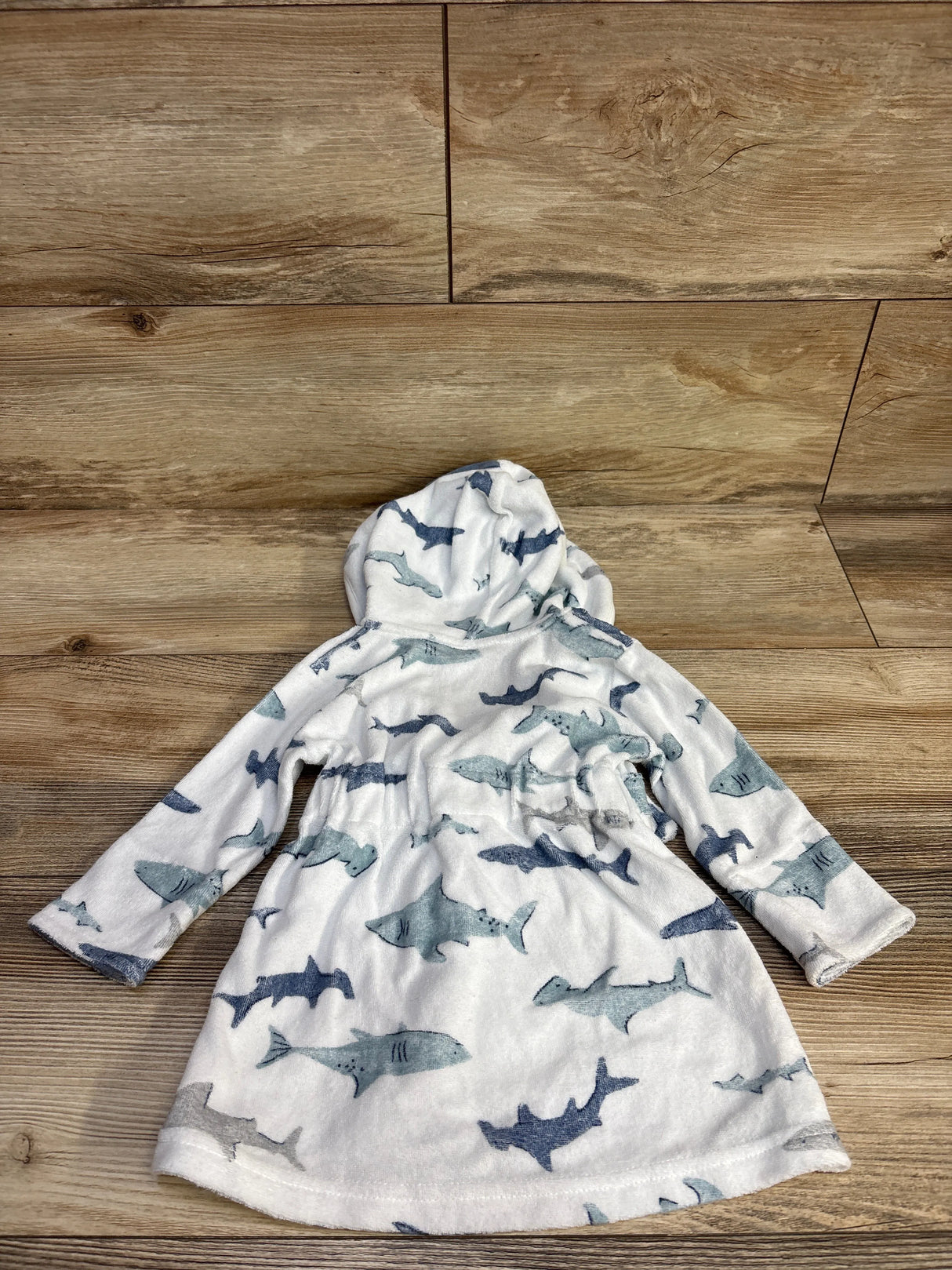 Just One You Shark Print Robe White sz 0-9m