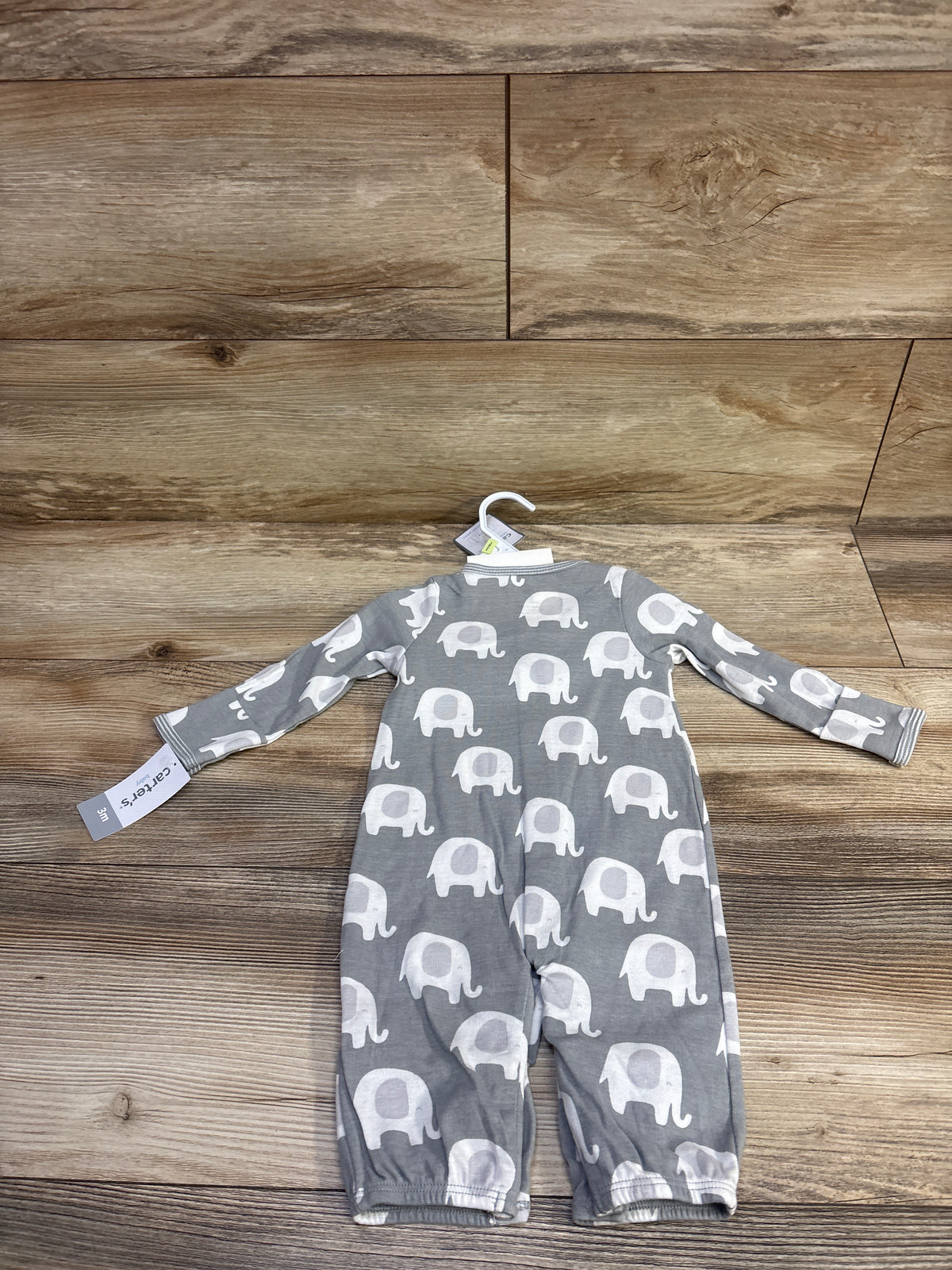 NEW Carter's 3pc Convertible Sleep Gown, Hat, & Socks Set Grey sz 3m