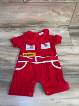 stylesilove Short Sleeves Chic Car Racer Romper Red sz 9-12m