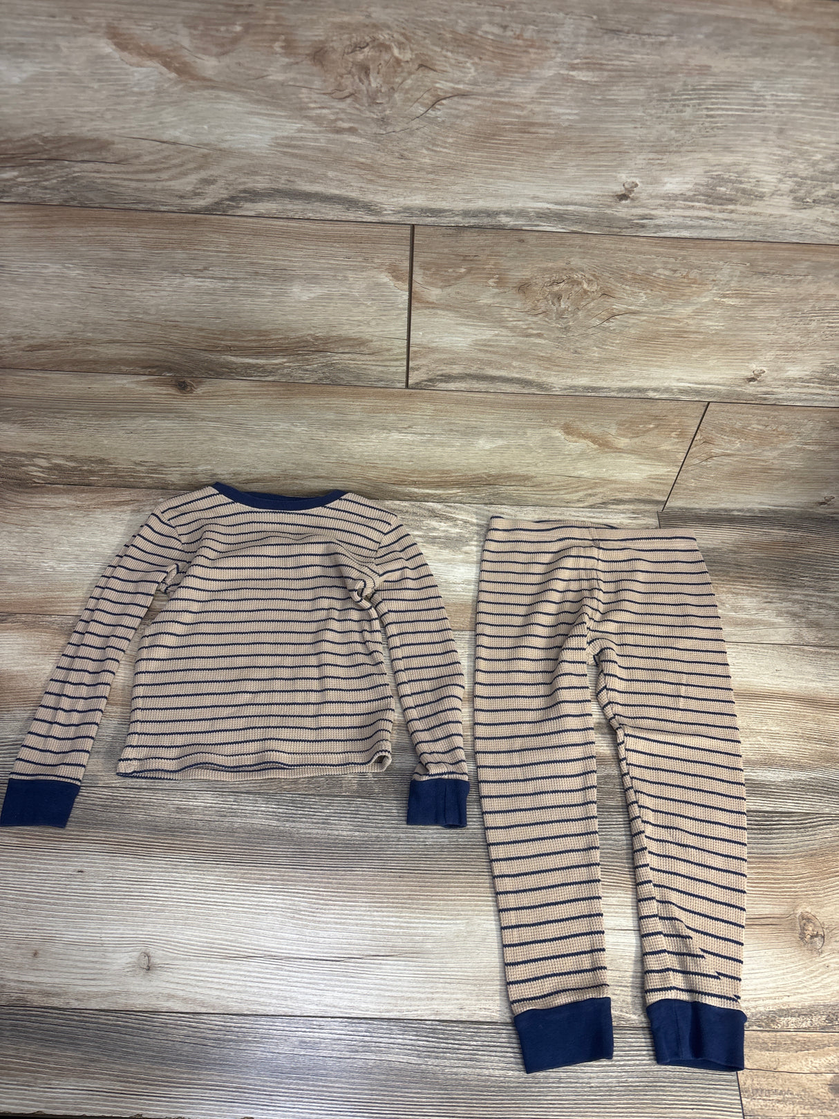 Carter's 2pc Striped Ribbed Pajama Set Tan sz 5T